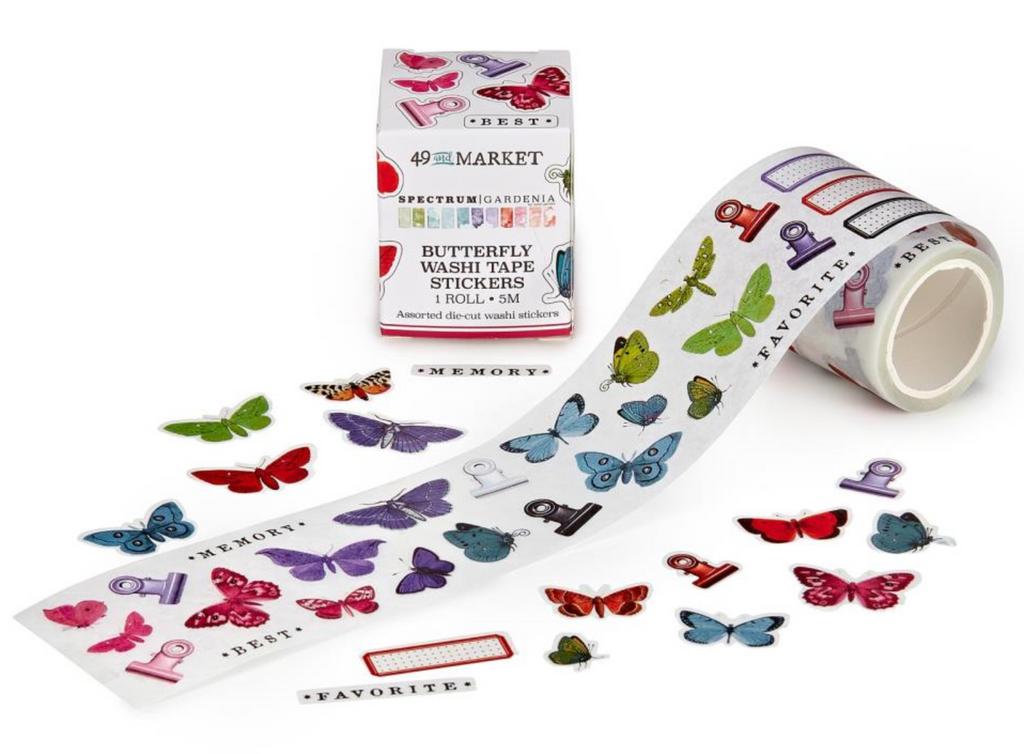 49 and Market Spectrum Gardenia Butterfly Washi Stickers SG-23770 Favorite