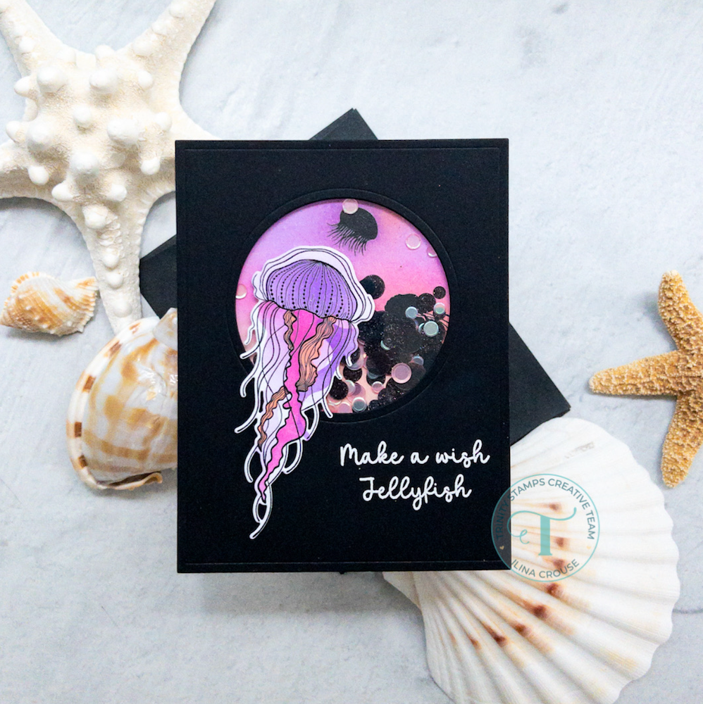 Trinity Stamps Jellyfish Wish Die Set tmd-c265 Sea Make a Wish Card | color-code:ALT01