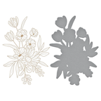 GLP-408 Spellbinders Glimmer Bouquet Hot Foil Plate and Die Set