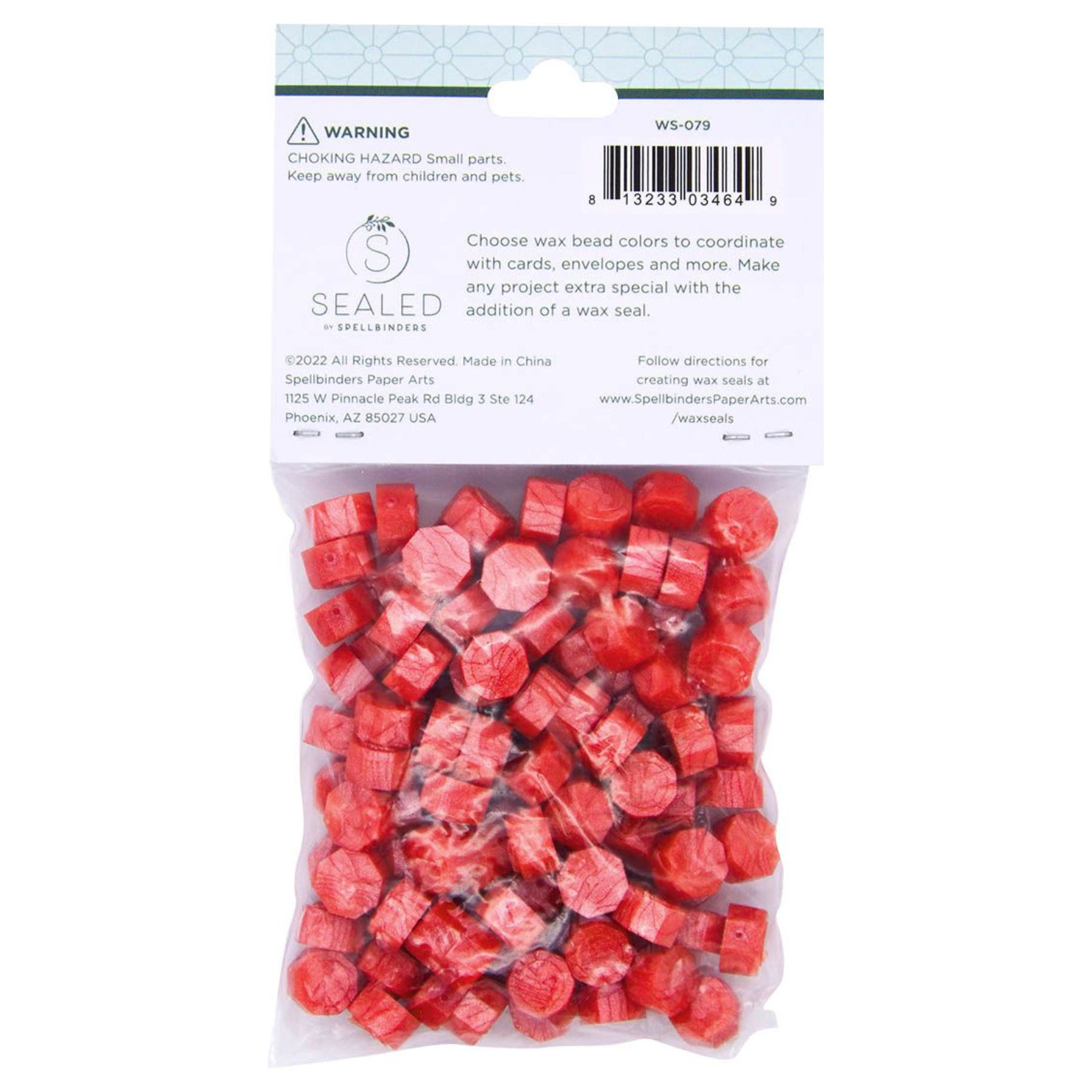 WS-079 Spellbinders Coral Wax Beads Coral