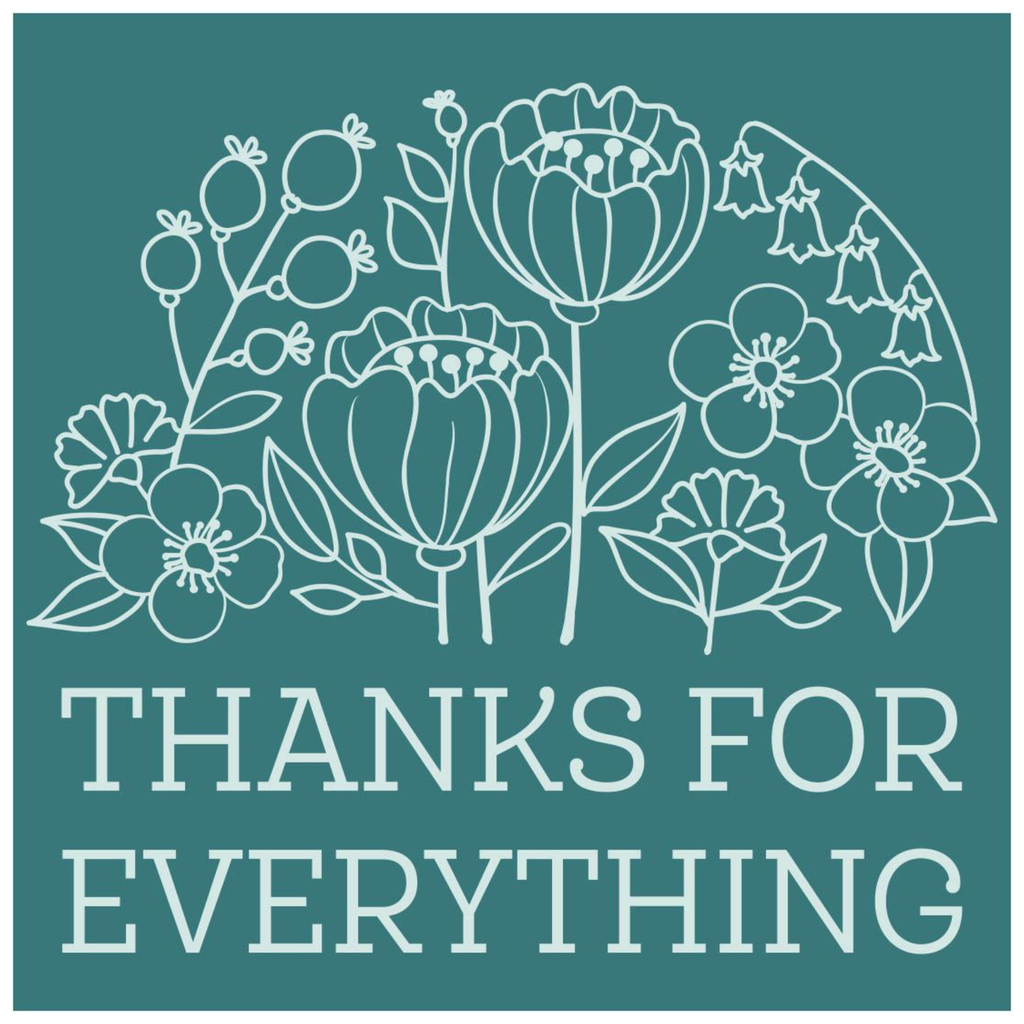 WS-072 Spellbinders Thanks For Everything Wax Seal Stamp Flowers