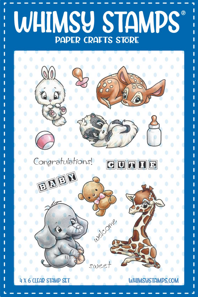 Whimsy Stamps Critter Babies Clear Stamps C1418
