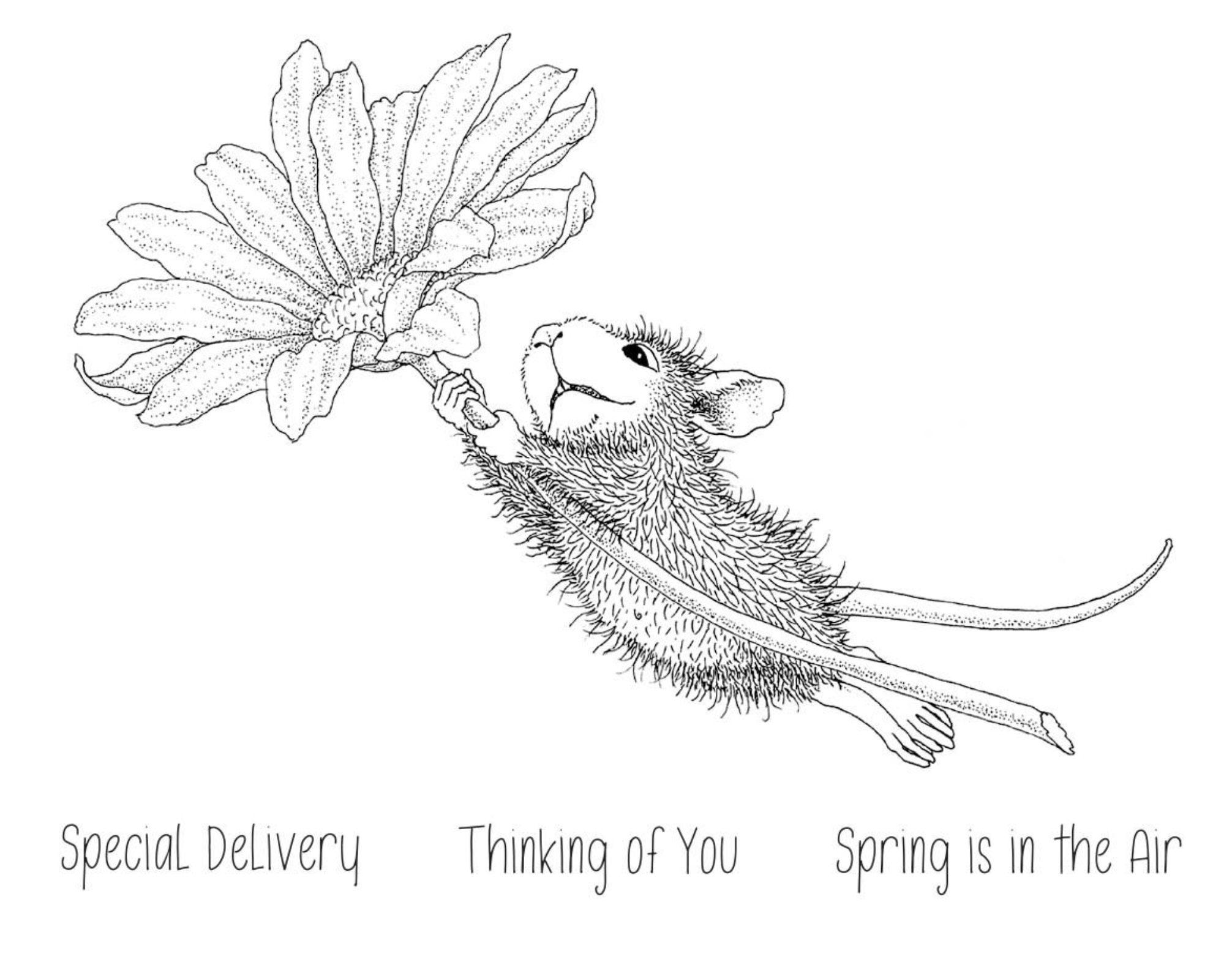 Spellbinders: House Mouse Daisy Mouse Cling Stamp