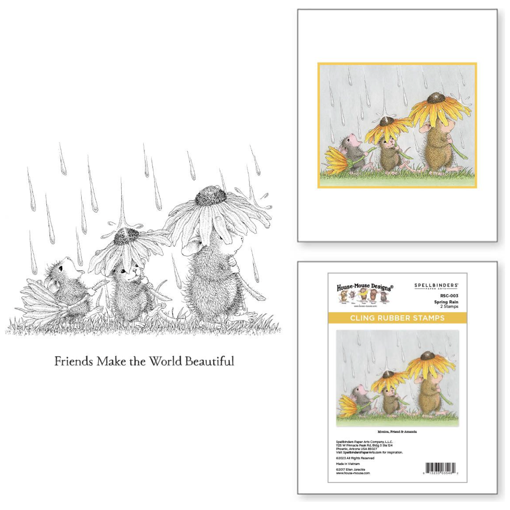 House Mouse Spring Rain Cling Stamp Set House Mouse Spring Rain Cling Stamp Set