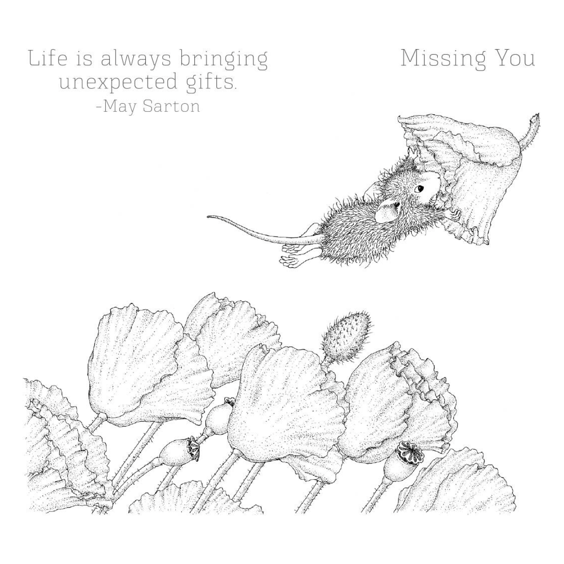 Spellbinders: House Mouse Popping By Cling Stamp Set Spellbinders: House Mouse Popping By Cling Stamp Set