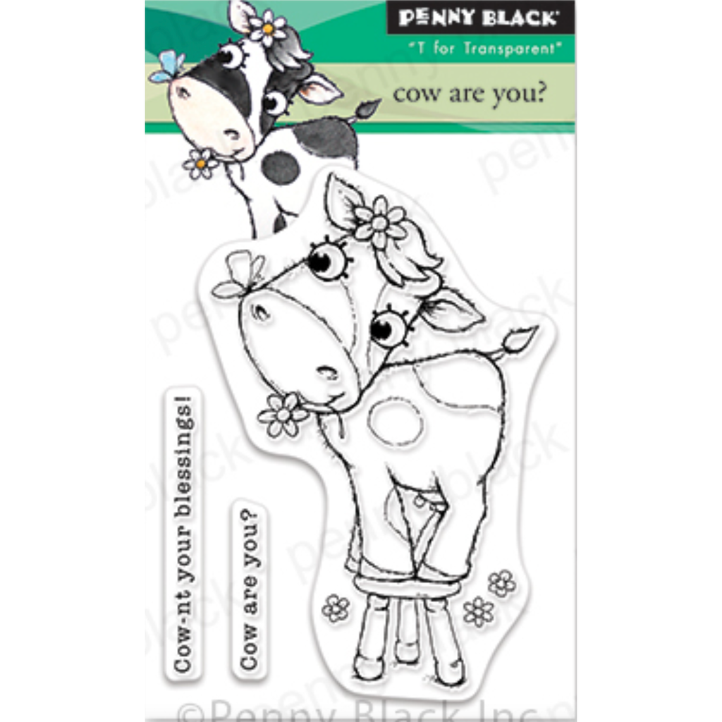 Penny Black Clear Stamps Cow are you? 30-988