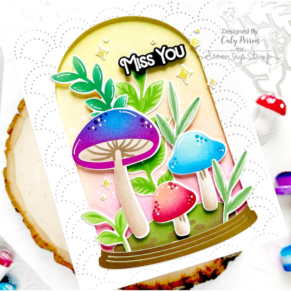 PinkFresh Studio Terrarium Die 190623 Miss You Mushroom Terrarium Card | color-code:ALT04