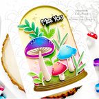 PinkFresh Studio Terrarium Die 190623 Miss You Mushroom Terrarium Card | color-code:ALT04