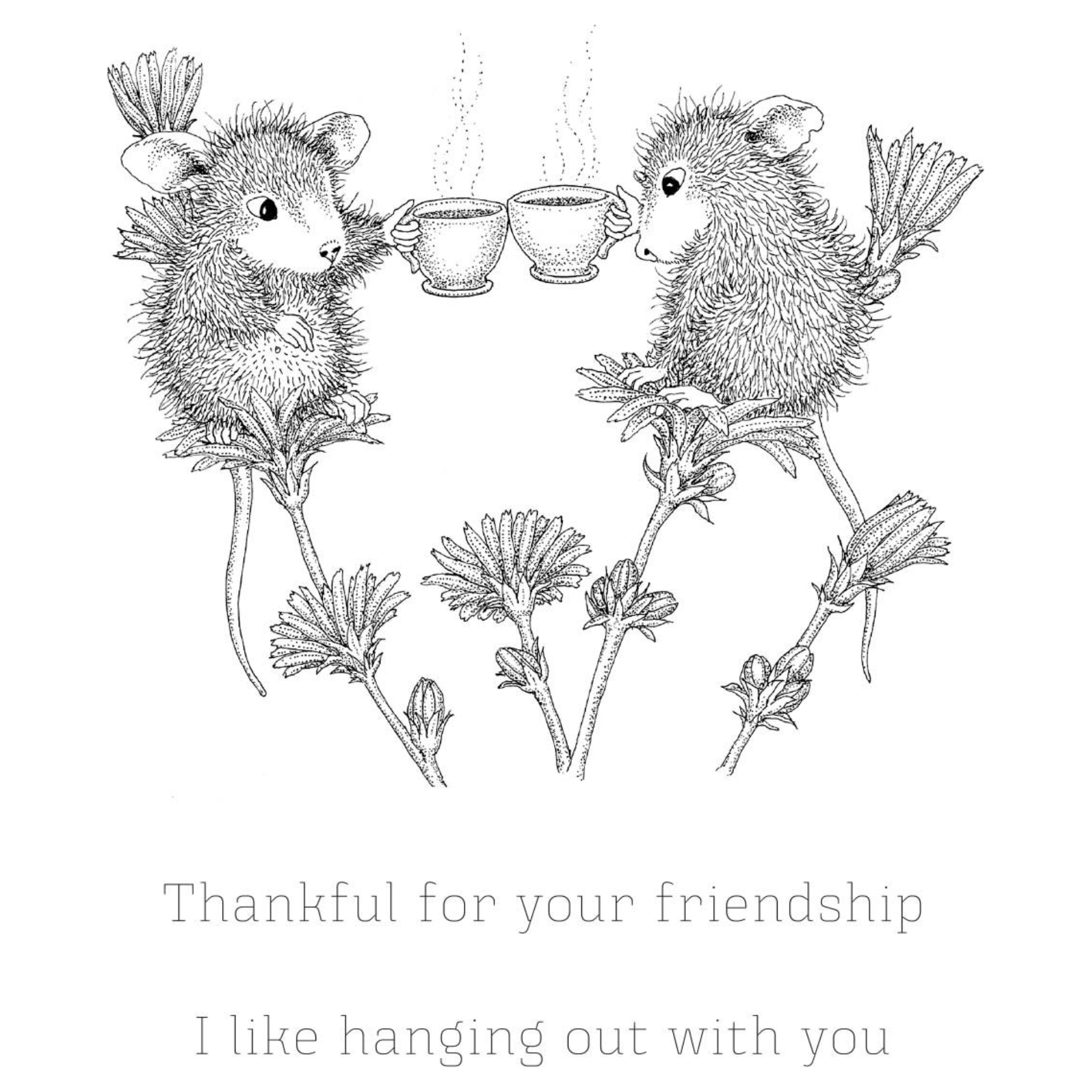 Spellbinders: House Mouse Tea For Two Cling Stamp Set Spellbinders: House Mouse Tea For Two Cling Stamp Set