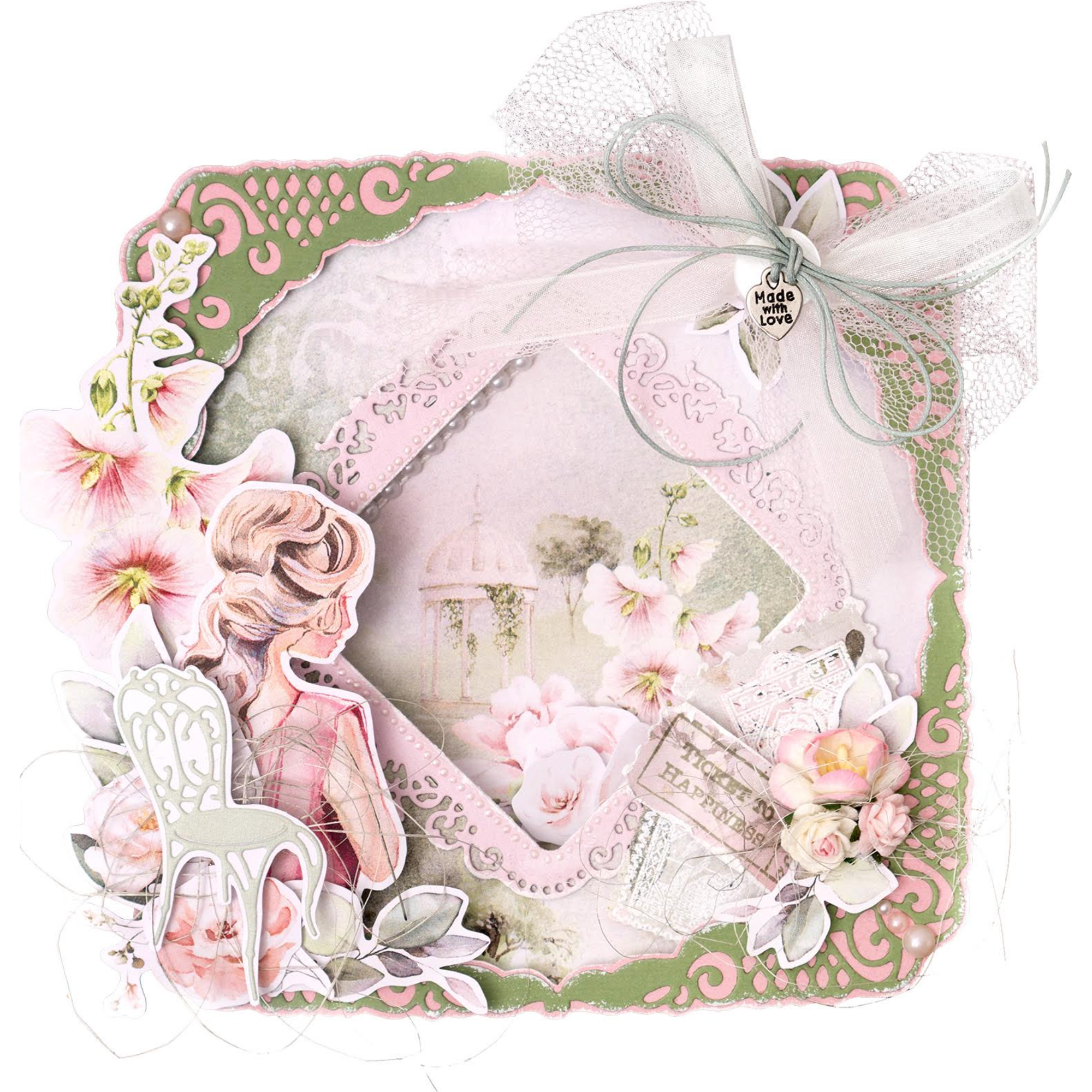 Studio Light Postage Stamps Stamp and Die Set jma-rm-scd63 pink