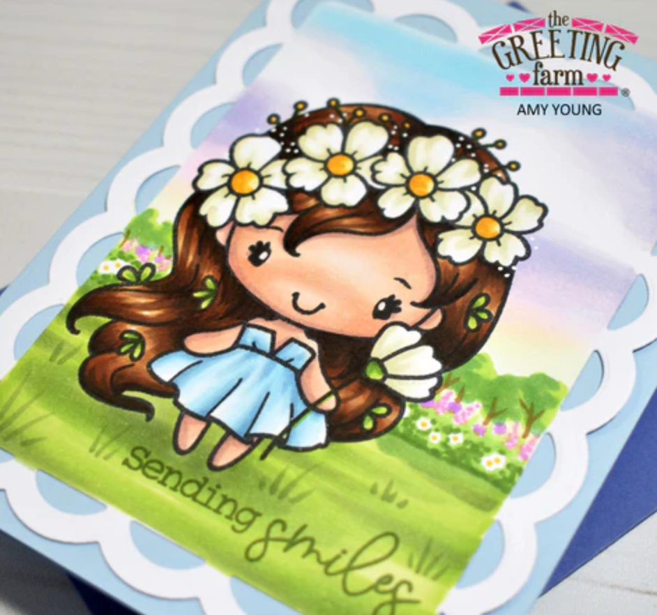 The Greeting Farm Anya Reboot Clear Stamps tgf664 Sending Smiles | color-code:ALT01