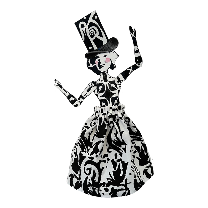 StencilGirl Paper Doll Stencil s959 Black and white