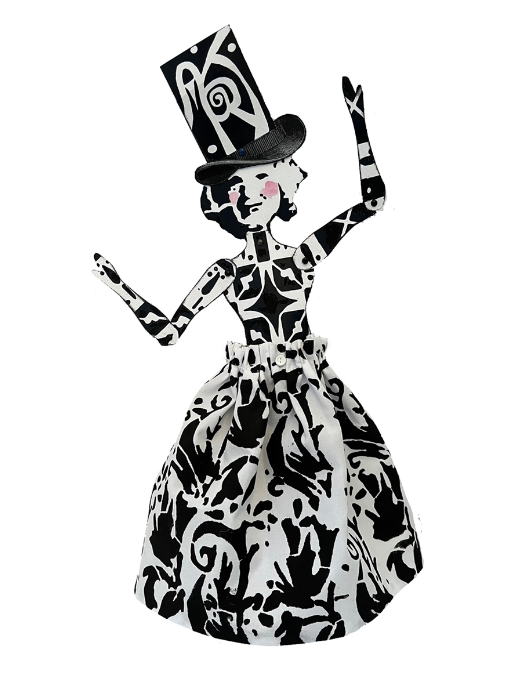 StencilGirl Paper Doll Stencil s959 Black and white