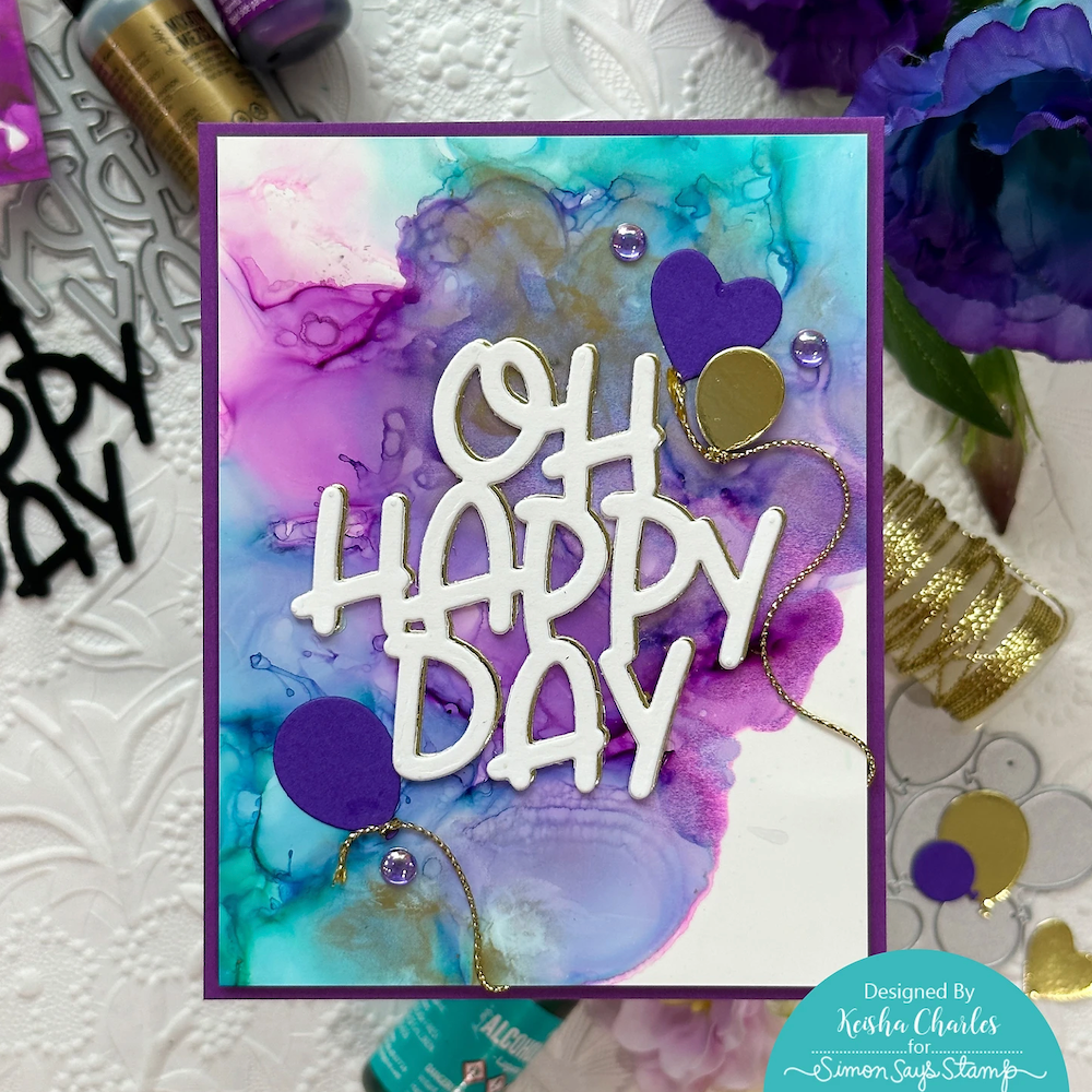 Tim Holtz Alcohol Ink YUPO 8 X 10 Ranger tac76346 Oh Happy Day Card | color-code:ALT01