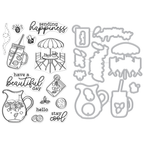Hero Arts Picnic Basket Clear Stamp and Die Set SB370