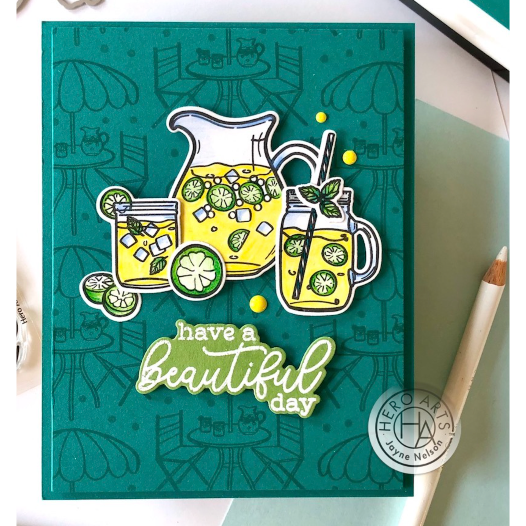 Hero Arts Picnic Basket Clear Stamp and Die Set SB370 drinks