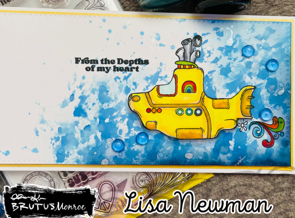 Brutus Monroe Seas The Day Clear Stamps bru3952 submarine