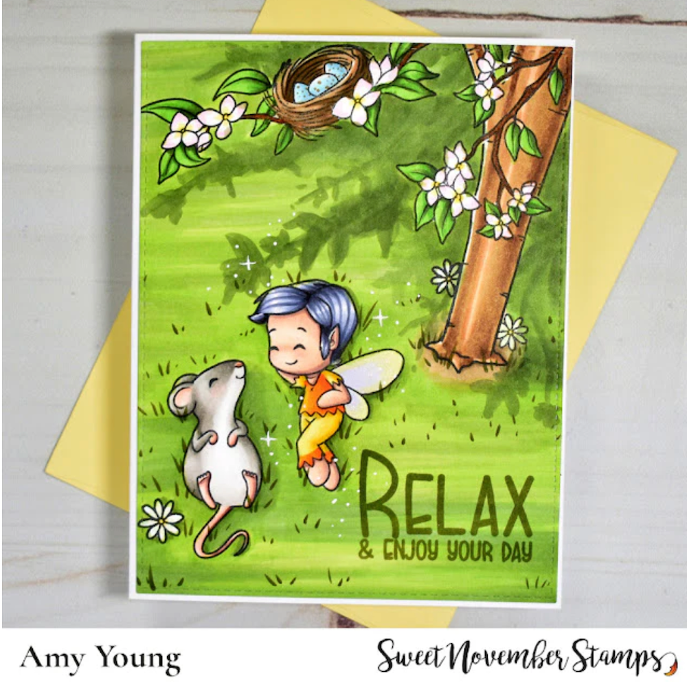 Sweet November Stamps Spring Wees Clear Stamp Set snsspsw23 Relax