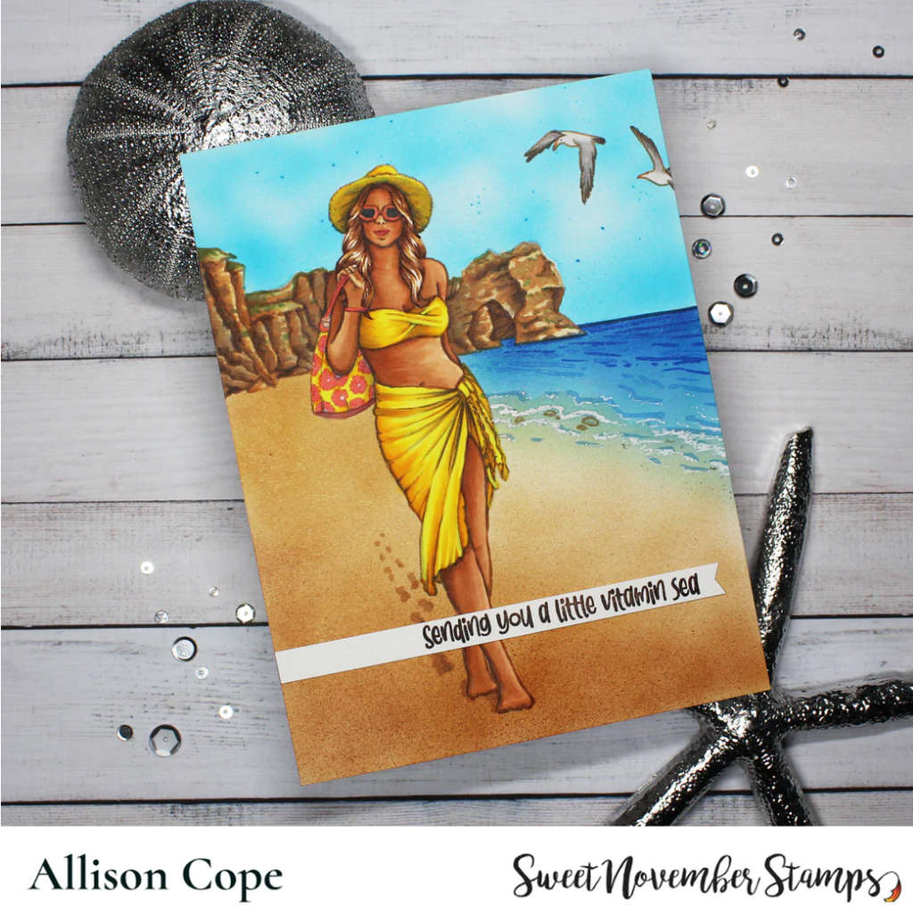 Sweet November Stamps Gal Sunny Clear Stamp Set snssngs23 Vitamin Sea