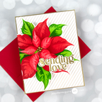 Alex Syberia Designs Festive Poinsettia Clear Stamp Set asdsta73 Love | color-code:ALT01