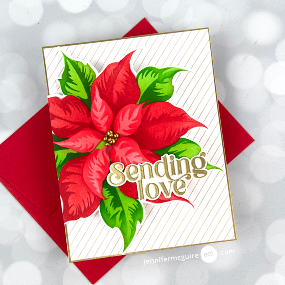 Alex Syberia Designs Festive Poinsettia Clear Stamp Set asdsta73 Love | color-code:ALT01