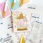 PinkFresh Studio Sparkle and Shine Ombre Glitter Drops pf113es Beautiful Day Card | color-code:ALT01