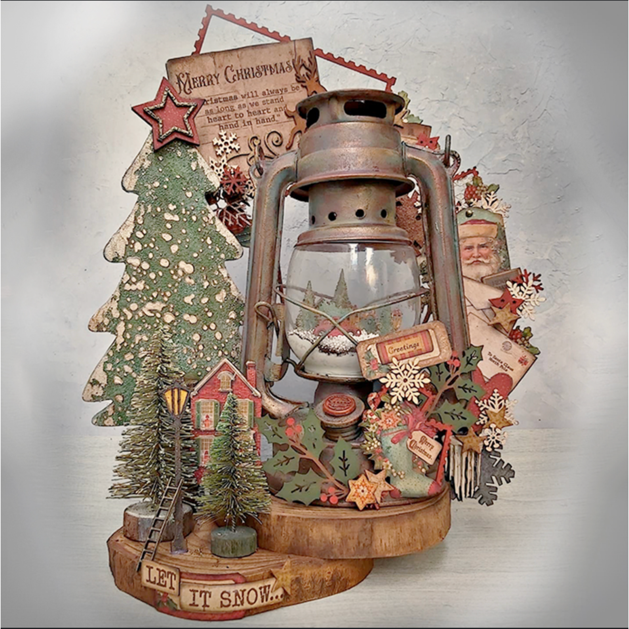 Stamperia Christmas Cozy Houses A4 Soft Mold k3pta4565 lantern