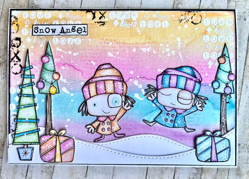 AALL & Create Snow Angel A7 Clear Stamps aall943 trees