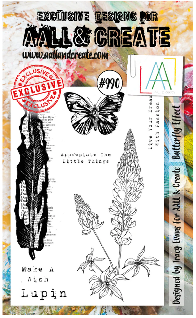 AALL & Create Butterfly Effect A6 Clear Stamps aall990