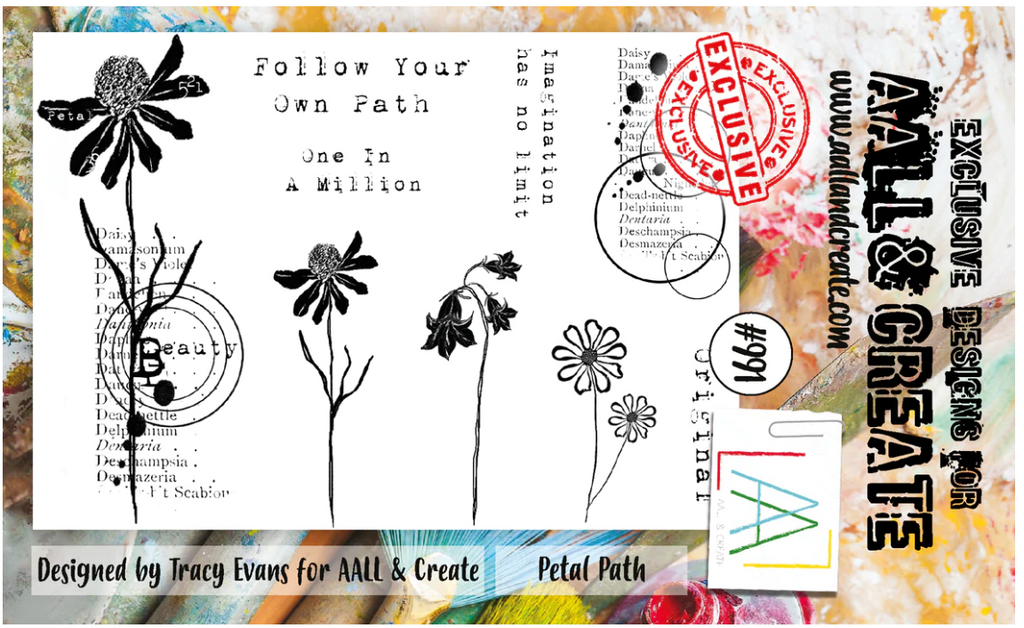 AALL & Create Petal Path A6 Clear Stamps aall991