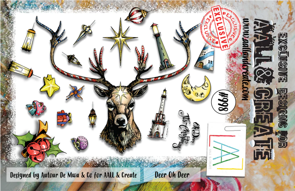 AALL & Create Deer Oh Deer A5 Clear Stamps aall998