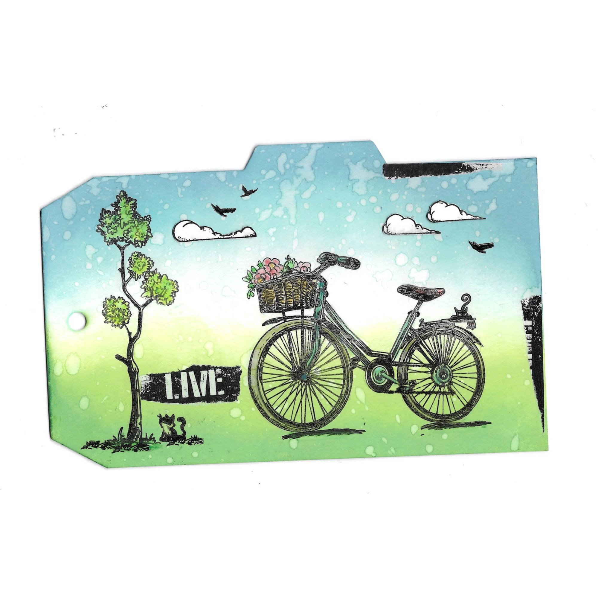 AALL & Create Spokes & Stars A7 Clear Stamps aall1049 bike tag