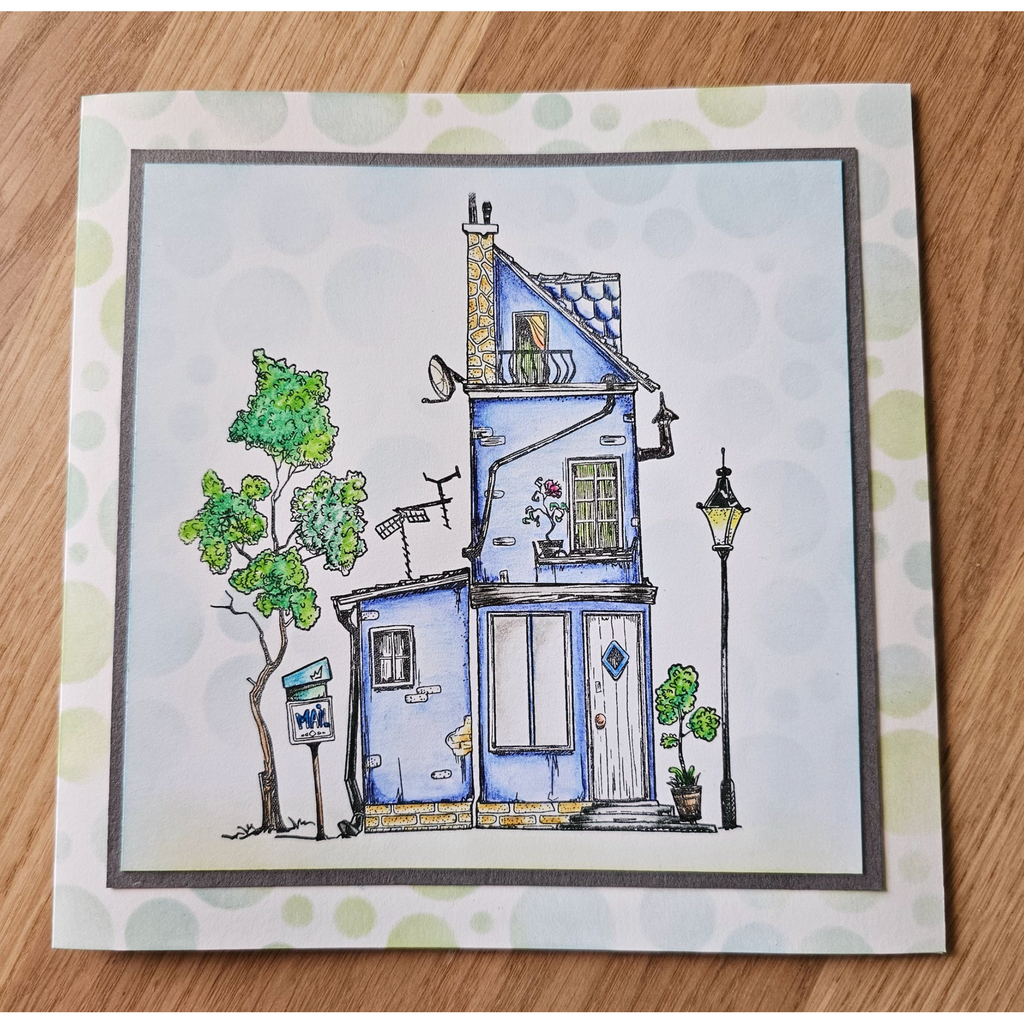 AALL & Create Let's Play Shop A5 Clear Stamps aall1044 polkadots card