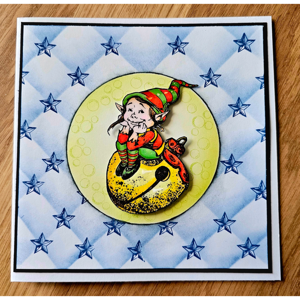 AALL & Create Jingle Dreams A7 Clear Stamps aall1003 quilted card