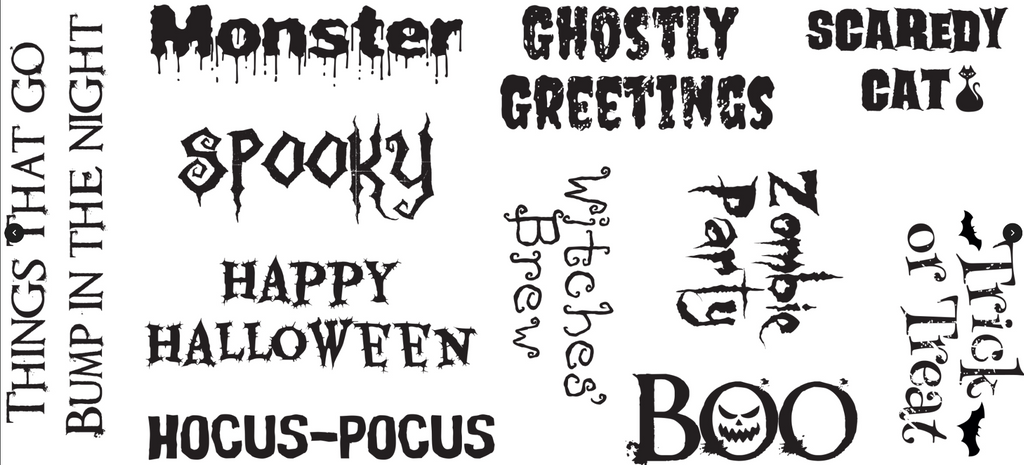 Creative Expressions Ghostly Greetings DL Clear Stamps umsdb176