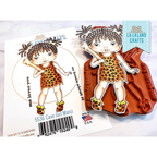 La-La Land Crafts Cling Stamp Cave Girl Marci 5536 cave girl 