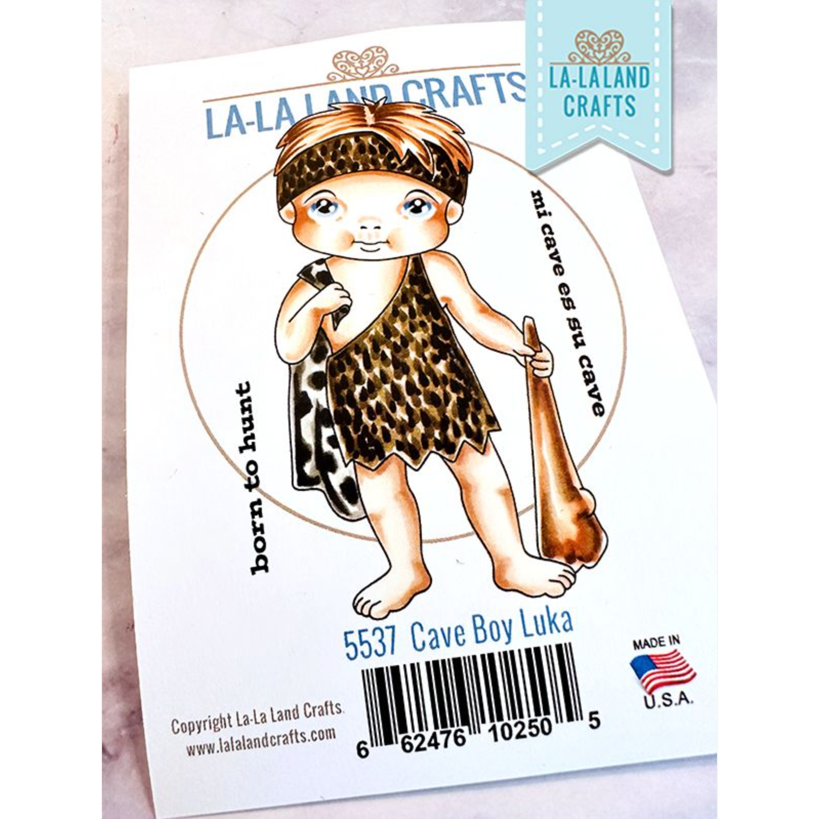 La-La Land Crafts Cling Stamp Cave Boy Luka 5537