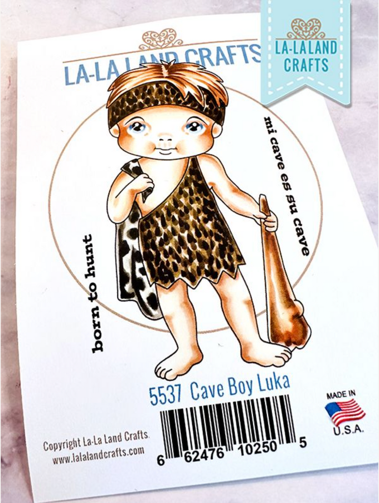 La-La Land Crafts Cling Stamp Cave Boy Luka 5537