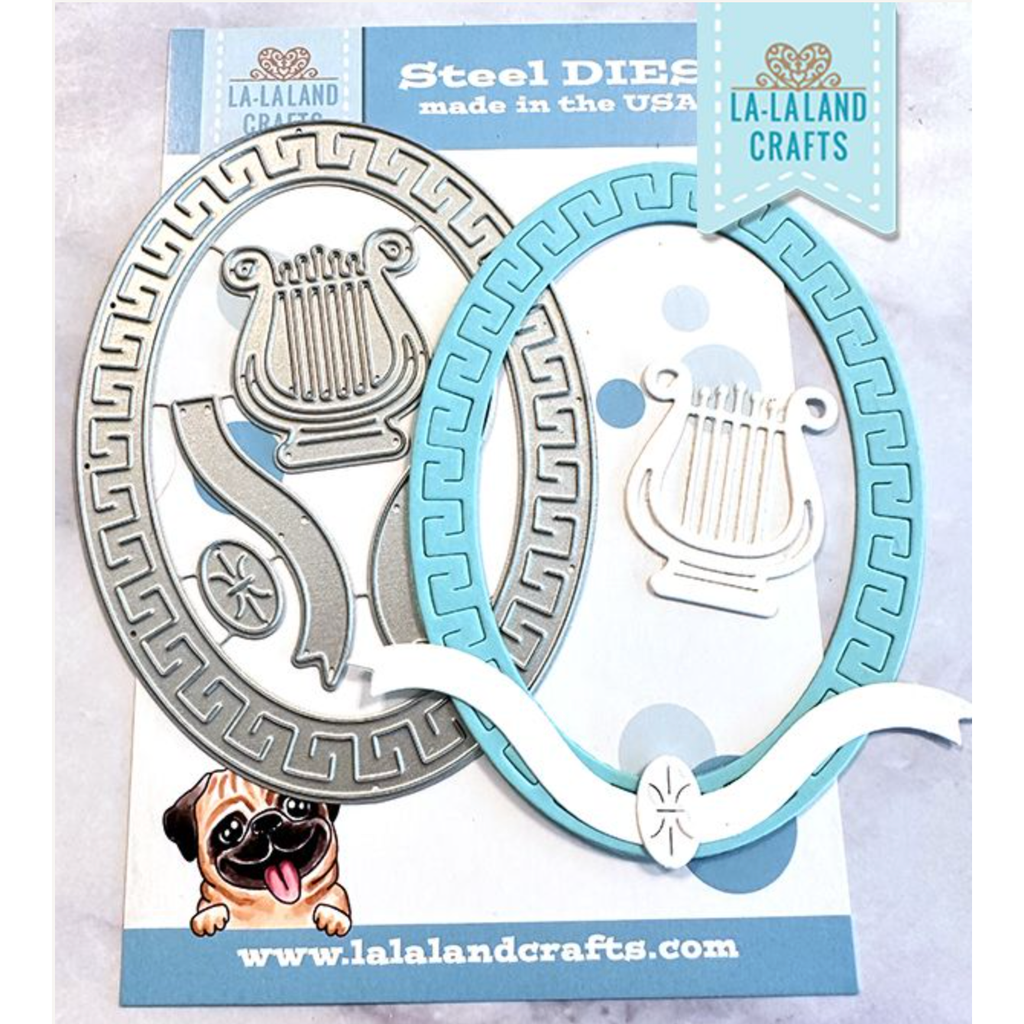 La-La Land Crafts Greek Oval Frame Dies 8788