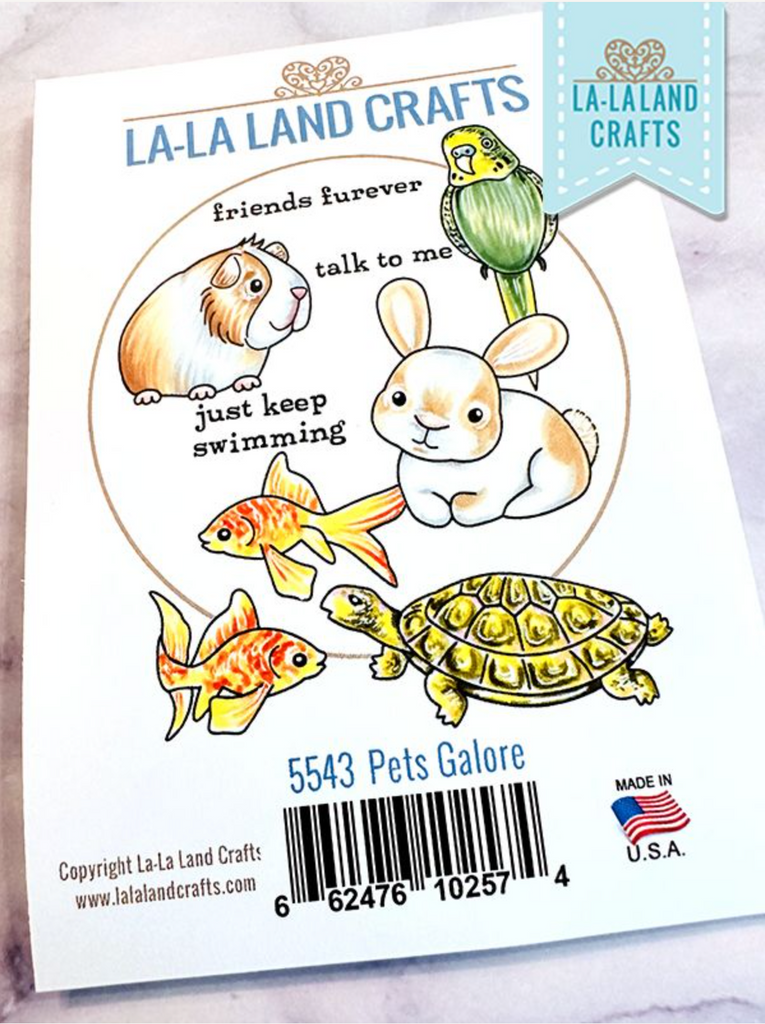 La-La Land Crafts Cling Stamp Pets Galore 5543