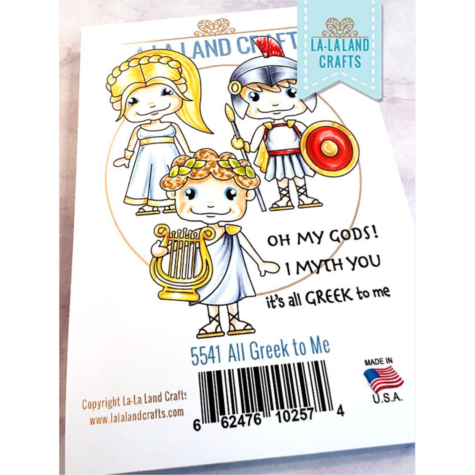 La-La Land Crafts Cling Stamp All Greek to Me 5541