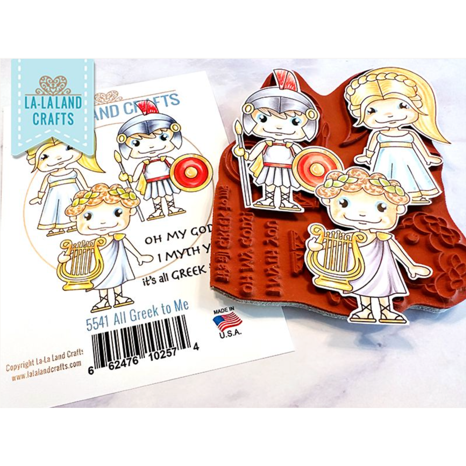 La-La Land Crafts Cling Stamp All Greek to Me 5541 greek gods