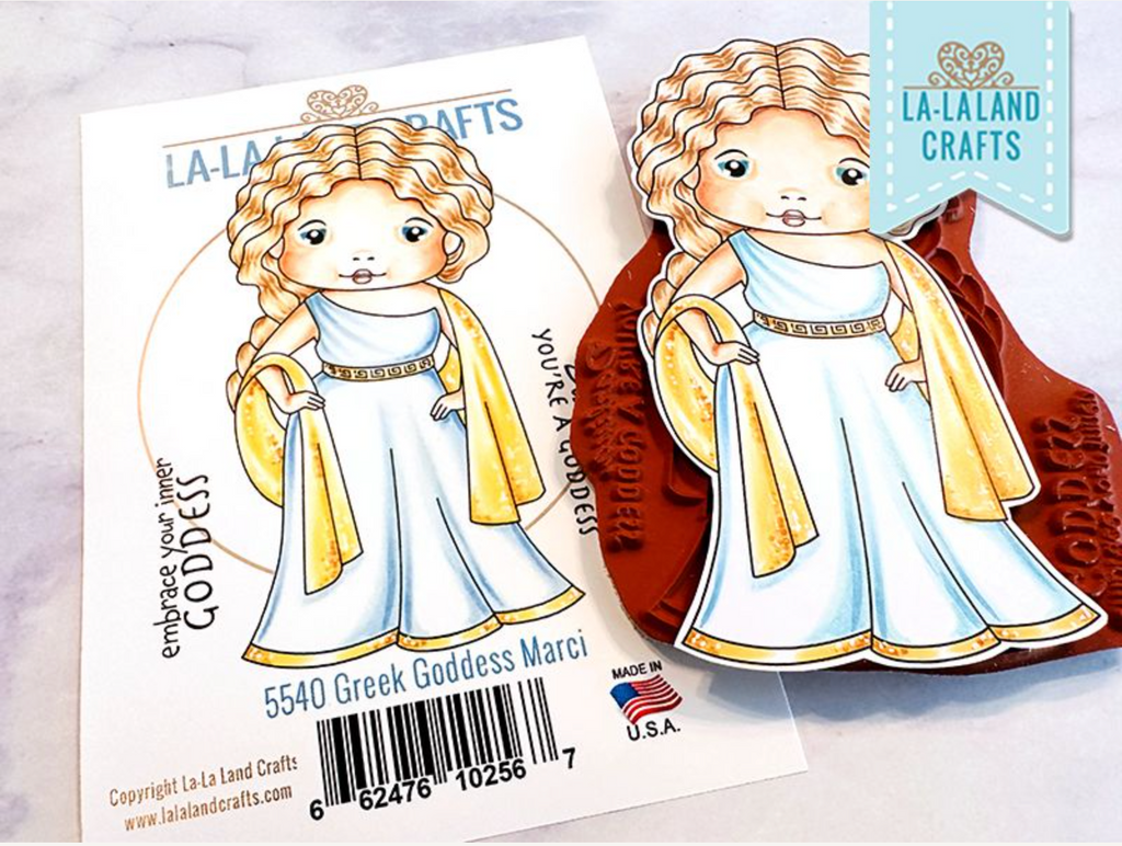 La-La Land Crafts Cling Stamp Greek Goddess Marci 5540 fancy dress