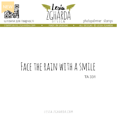 Lesia Zgharda Face the Rain Clear Stamp ta331