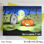 Sweet November Stamps Carve Out Some Fun Clear Stamp Set snshlco22 ghost