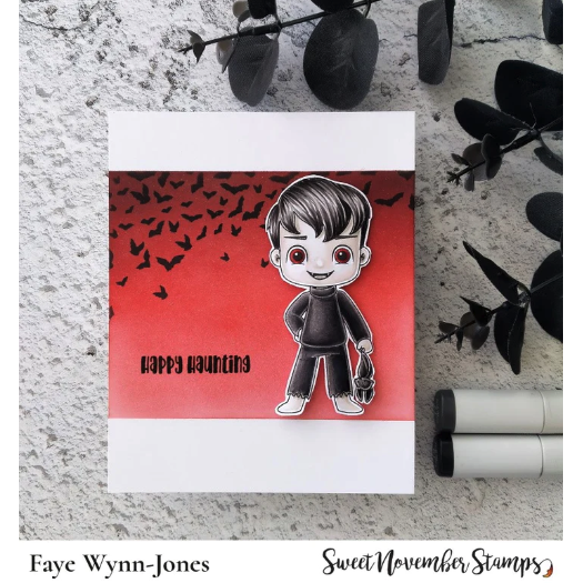 Sweet November Stamps Frightful Flutterbee Bram Clear Stamp Set snsffbr22 Birthday