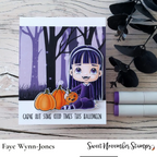 Sweet November Stamps Frightful Flutterbee Claudia Clear Stamp Set snsffcl22 halloween