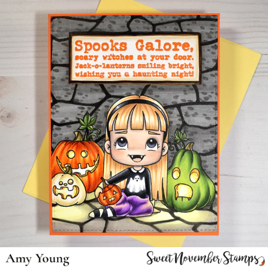 Sweet November Stamps Frightful Flutterbee Claudia Clear Stamp Set snsffcl22 Sppoky