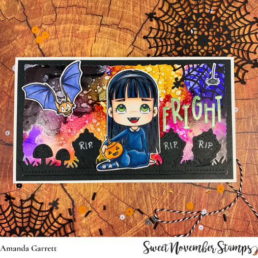 Sweet November Stamps Frightful Flutterbee Claudia Clear Stamp Set snsffcl22 Fright