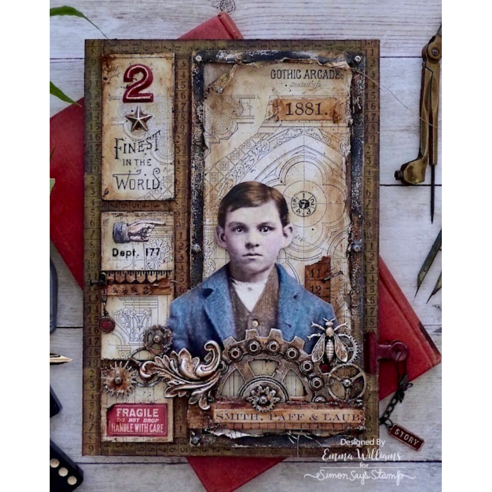 Tim Holtz Idea-ology BACKDROPS VOLUME 1 th94117 Gears | color-code:ALT01